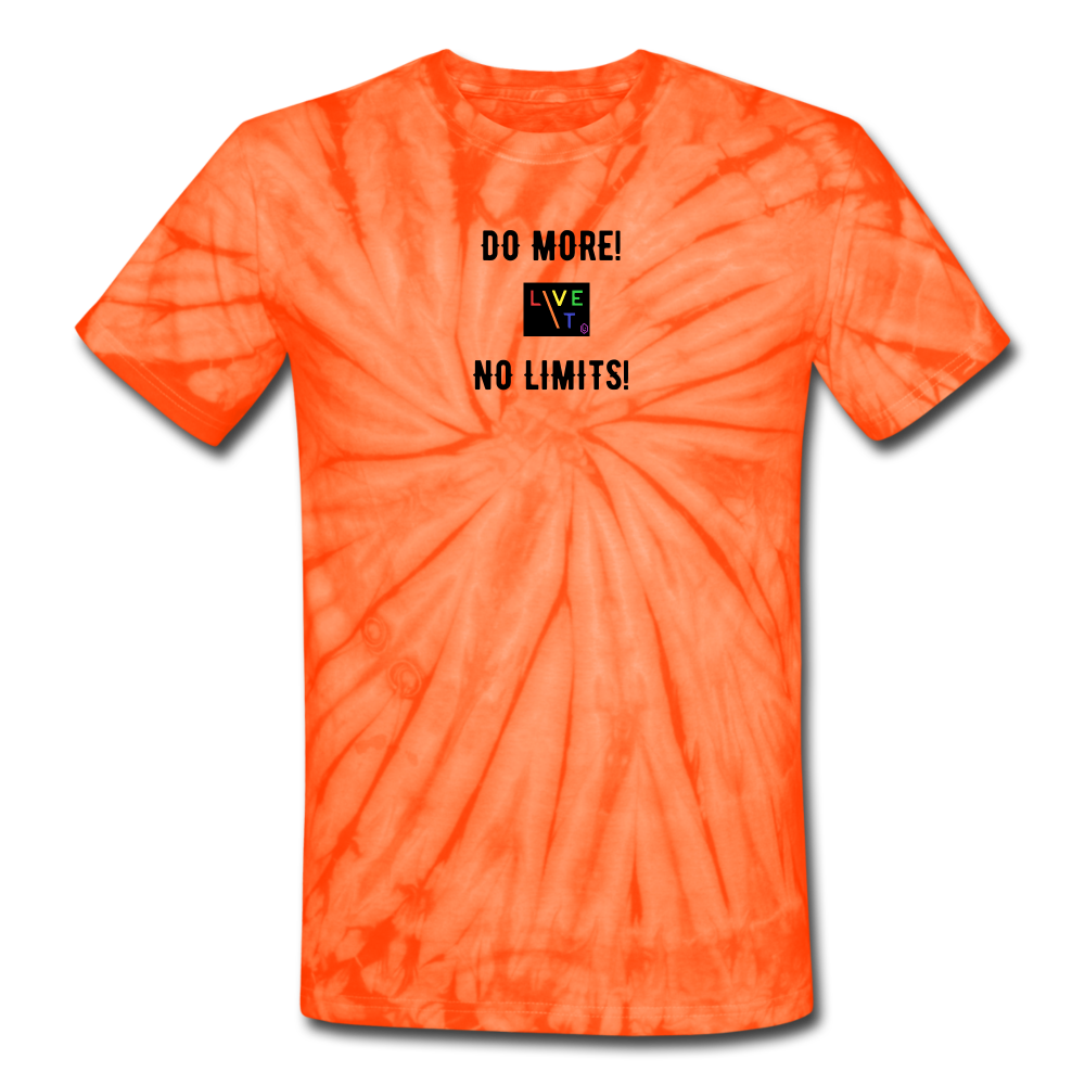 LIVE IT Pride Unisex DO MORE NO LIMITS original Tie Dye T-Shirt - spider orange