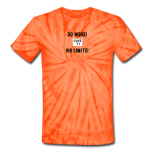 Load image into Gallery viewer, LIVE IT Unisex DO MORE NO LIMITS original Tie Dye T-Shirt - spider orange
