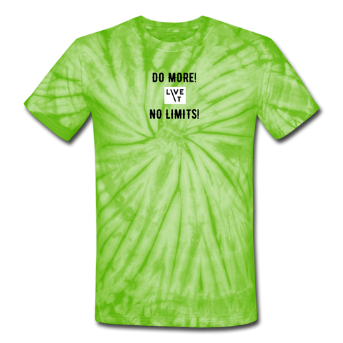 LIVE IT Unisex DO MORE NO LIMITS original Tie Dye T-Shirt - spider lime green