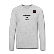 Load image into Gallery viewer, LIVE IT Men&#39;s POWER OF LIFE original Men&#39;s Long Sleeve T-Shirt - heather gray
