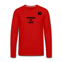 Load image into Gallery viewer, LIVE IT Men&#39;s POWER OF LIFE original Men&#39;s Long Sleeve T-Shirt - red
