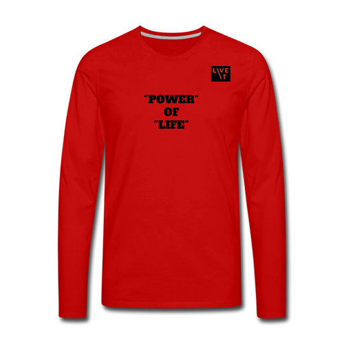 LIVE IT Men's POWER OF LIFE original Men's Long Sleeve T-Shirt - red