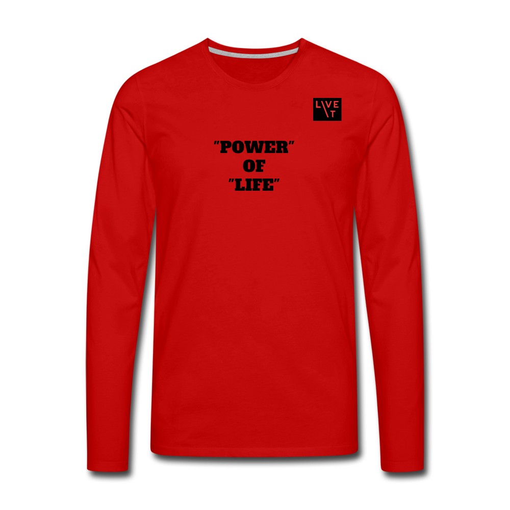 LIVE IT Men's POWER OF LIFE original Men's Long Sleeve T-Shirt - red