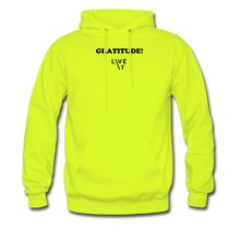 Load image into Gallery viewer, LIVE IT Men&#39;s GRATITUDE original Men&#39;s Hoodie - safety green
