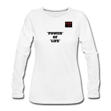 Load image into Gallery viewer, LIVE IT Women&#39;s POWER OF LIFE original Women&#39;s Slim Fit Long Sleeve T-Shirt - white
