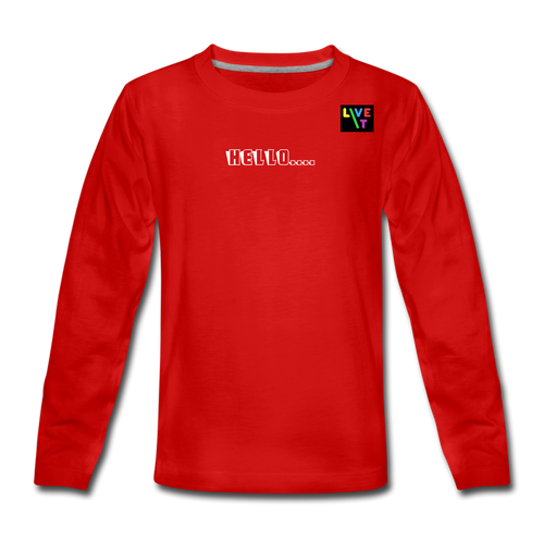 LIVE IT Kids HELLO GOODBYE original Long Sleeve T-Shirt - red