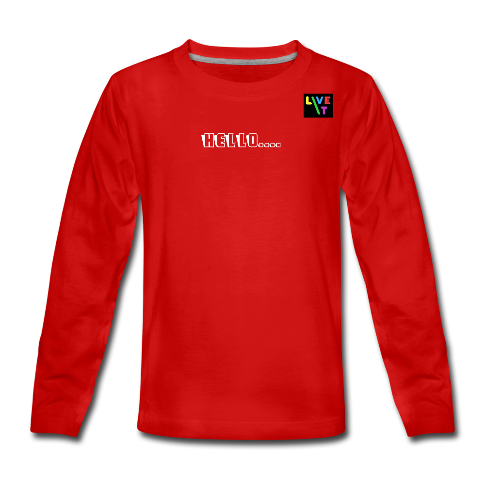 LIVE IT Kids HELLO GOODBYE original Long Sleeve T-Shirt - red