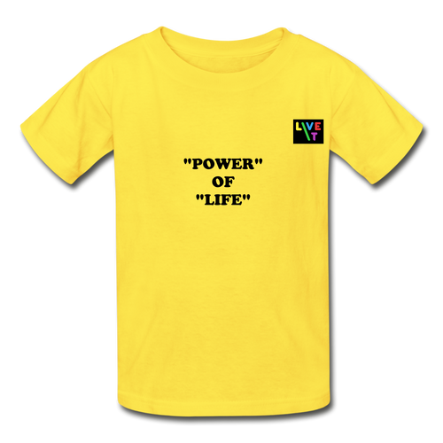 LIVE IT Kids POWER OF LIFE original Youth T-Shirt - yellow