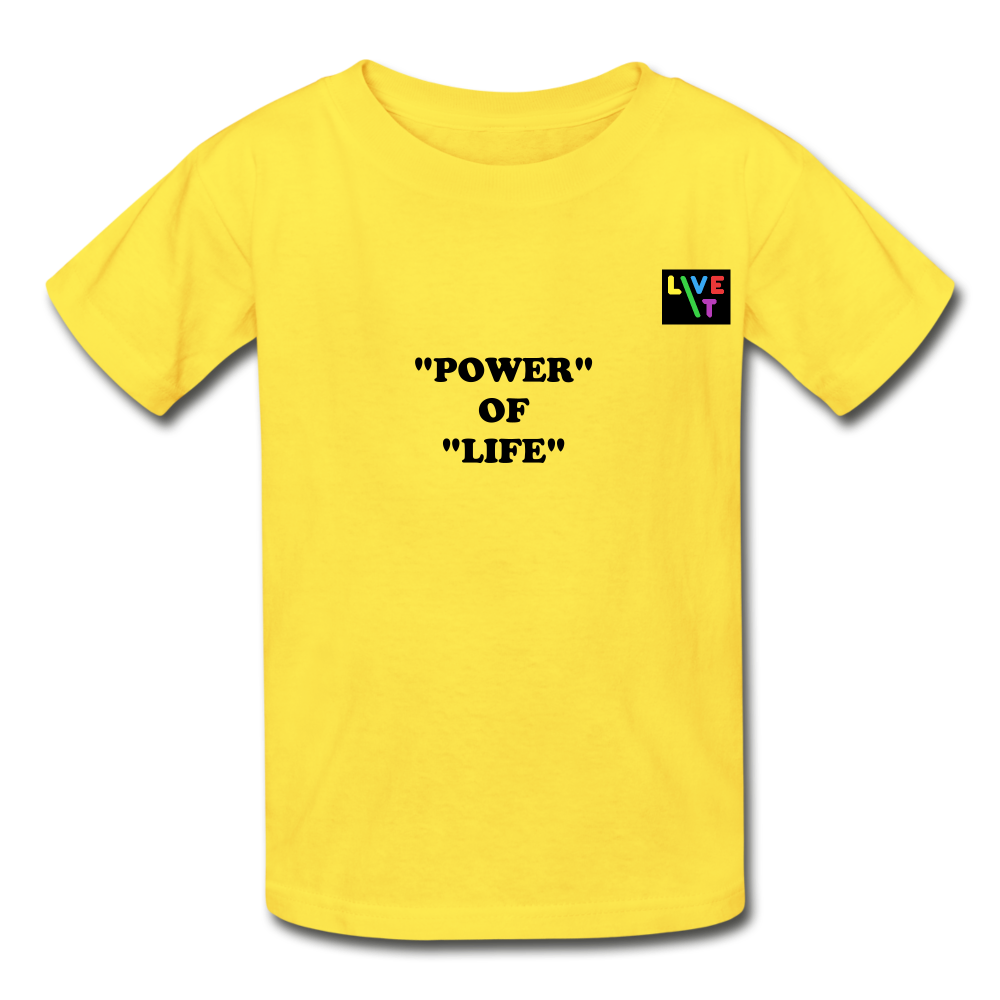 LIVE IT Kids POWER OF LIFE original Youth T-Shirt - yellow