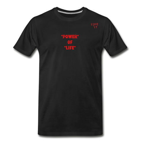 LIVE IT Men’s POWER OF LIFE original Men's Organic T-Shirt - black