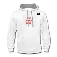 Load image into Gallery viewer, LIVE IT Pride Unisex &quot;PRIDE CLUB&quot; original Contrast Hoodie - white/gray
