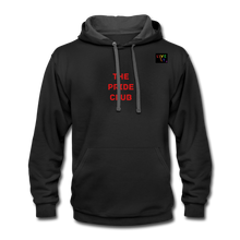 Load image into Gallery viewer, LIVE IT Pride Unisex &quot;PRIDE CLUB&quot; original Contrast Hoodie - black/asphalt
