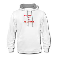 Load image into Gallery viewer, LIVE IT Unisex DO MORE NO LIMITS original Contrast Hoodie - white/gray
