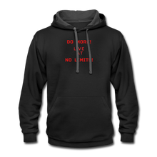 Load image into Gallery viewer, LIVE IT Unisex DO MORE NO LIMITS original Contrast Hoodie - black/asphalt
