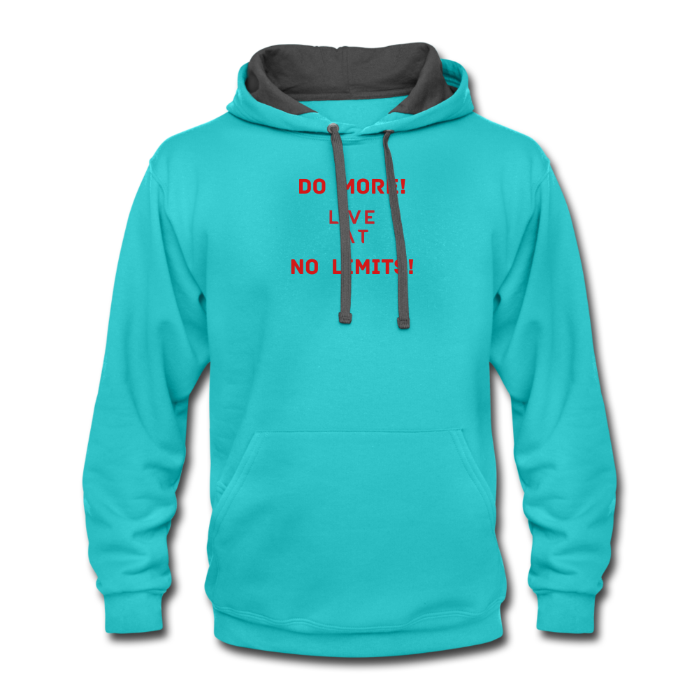 LIVE IT Unisex DO MORE NO LIMITS original Contrast Hoodie - scuba blue/asphalt