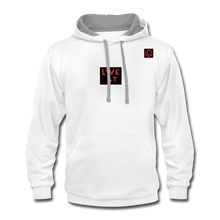 Load image into Gallery viewer, LIVE IT Unisex original Contrast Hoodie - white/gray
