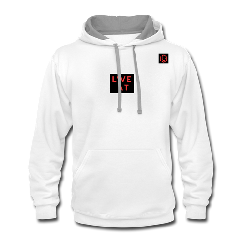 LIVE IT Unisex original Contrast Hoodie - white/gray