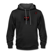 Load image into Gallery viewer, LIVE IT Unisex original Contrast Hoodie - black/asphalt
