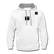 Load image into Gallery viewer, LIVE IT Pride Unisex original Contrast Hoodie - white/gray
