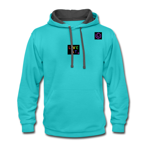 LIVE IT Pride Unisex original Contrast Hoodie - scuba blue/asphalt