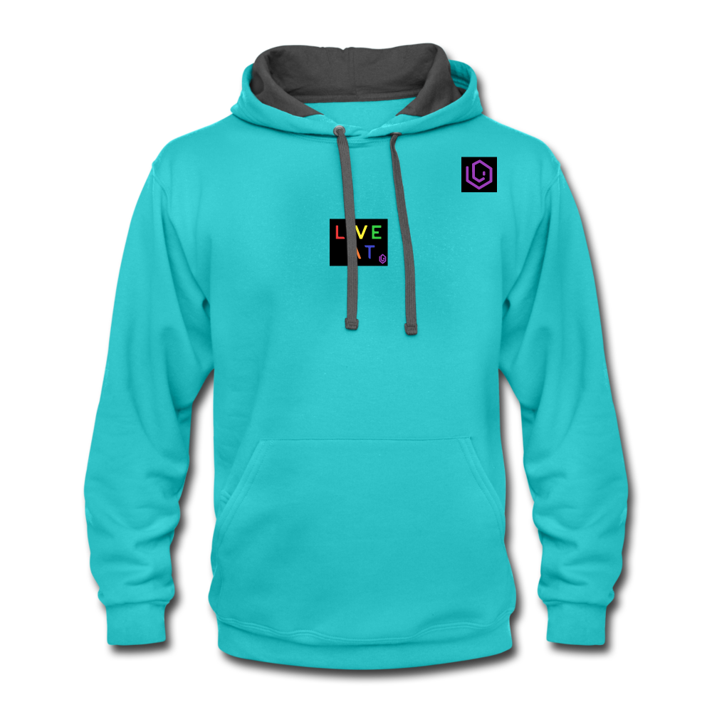 LIVE IT Pride Unisex original Contrast Hoodie - scuba blue/asphalt