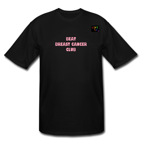 LIVE IT Pride Breast Cancer Men's Tall BEAT CLUB original Men's Tall T-Shirt - black