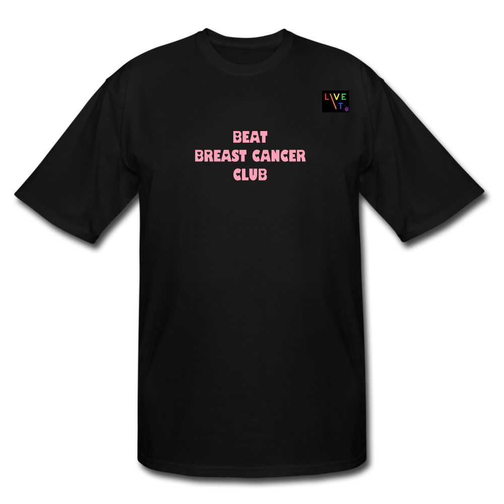 LIVE IT Pride Breast Cancer Men's Tall BEAT CLUB original Men's Tall T-Shirt - black