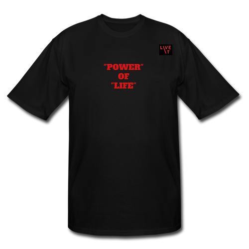 LIVE IT Men's Tall POWER OF LIFE original Men's Tall T-Shirt - black