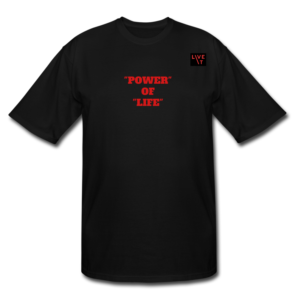 LIVE IT Men's Tall POWER OF LIFE original Men's Tall T-Shirt - black