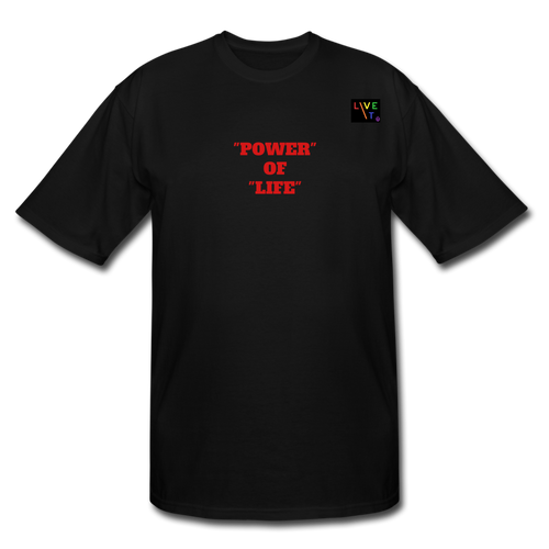 LIVE IT Pride Men's Tall POWER OF LIFE original Men's Tall T-Shirt - black