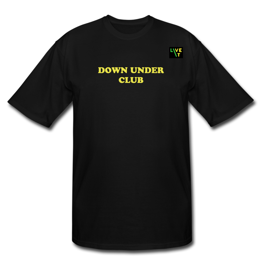 LIVE IT Men's Tall Aussie DOWN UNDER CLUB original Men's Tall T-Shirt - black