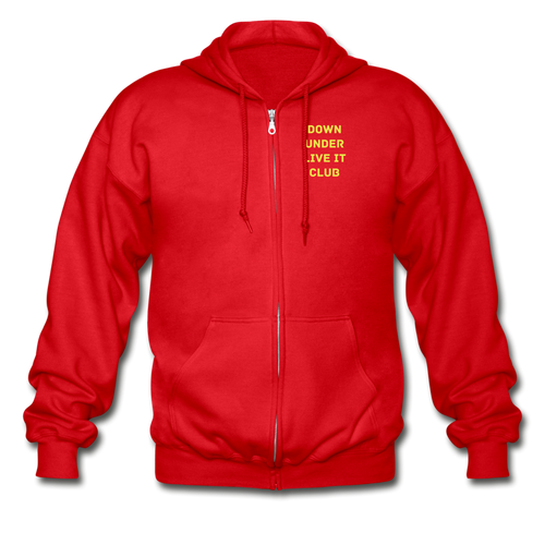 LIVE IT Aussie Unisex DOWN UNDER CLUB original Zip Hoodie - red