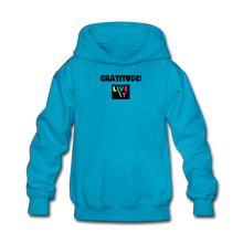 Load image into Gallery viewer, LIVE IT Kids GRATITUDE original Hoodie - turquoise
