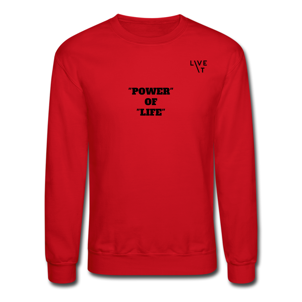 LIVE IT Unisex POWER OF LIFE original Crewneck Sweatshirt - red