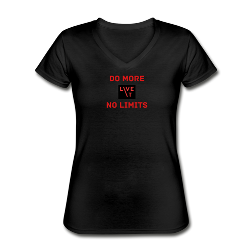 LIVE IT Women's DO MORE NO LIMITS original Women's V-Neck T-Shirt - black