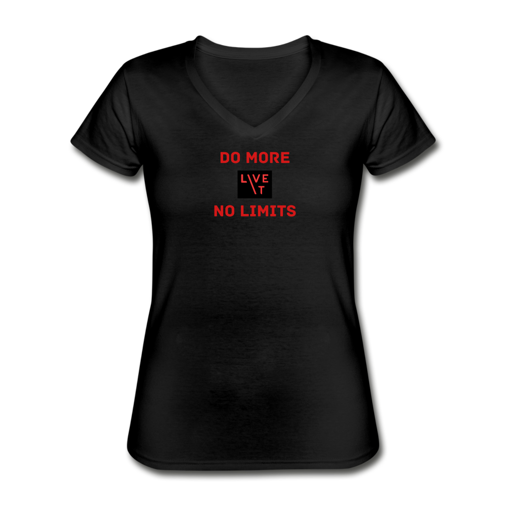 LIVE IT Women's DO MORE NO LIMITS original Women's V-Neck T-Shirt - black