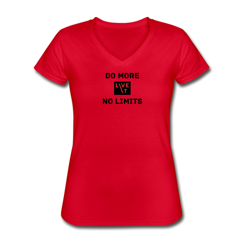 LIVE IT Women's DO MORE NO LIMITS original Women's V-Neck T-Shirt - red