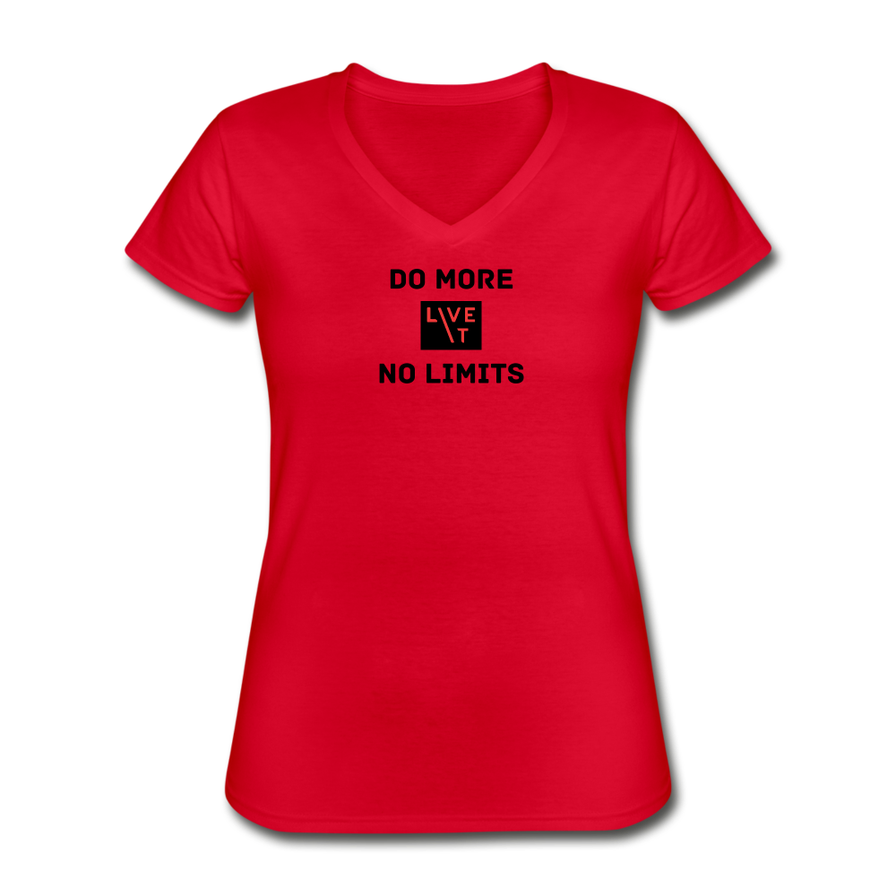 LIVE IT Women's DO MORE NO LIMITS original Women's V-Neck T-Shirt - red