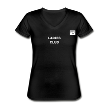 Load image into Gallery viewer, LIVE IT Women&#39;s &quot;LADIES CLUB&quot; original Women&#39;s V-Neck T-Shirt - black
