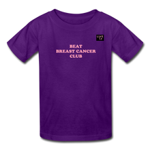 Load image into Gallery viewer, LIVE IT Kids Breast Cancer BEAT CLUB original Youth T-Shirt - purple
