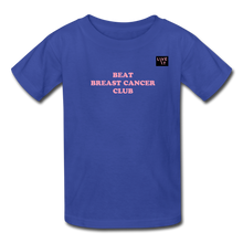 Load image into Gallery viewer, LIVE IT Kids Breast Cancer BEAT CLUB original Youth T-Shirt - royal blue
