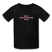 Load image into Gallery viewer, LIVE IT Kids Breast Cancer BEAT CLUB original Youth T-Shirt - black
