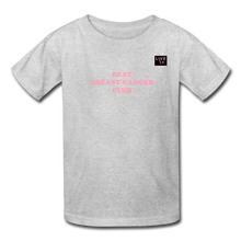 Load image into Gallery viewer, LIVE IT Kids Breast Cancer BEAT CLUB original Youth T-Shirt - heather gray
