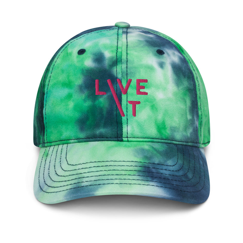 LIVE IT Breast Cancer AWARENESS and SURVIVOR original Tie Dye Cap