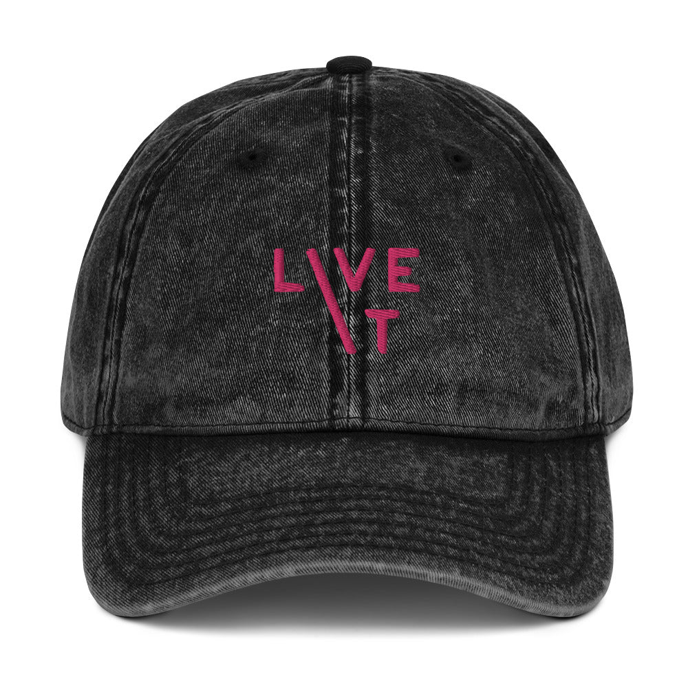 LIVE IT Breast Cancer AWARENESS and SURVIVOR original Vintage Cap
